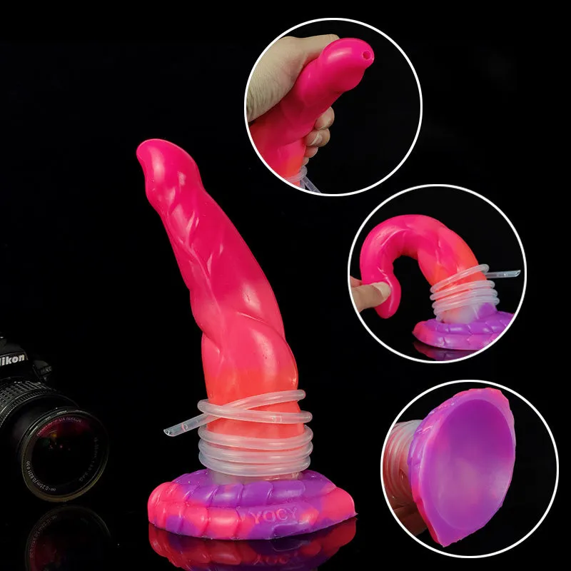 Squirting Monster Dildo Glowing In Dark