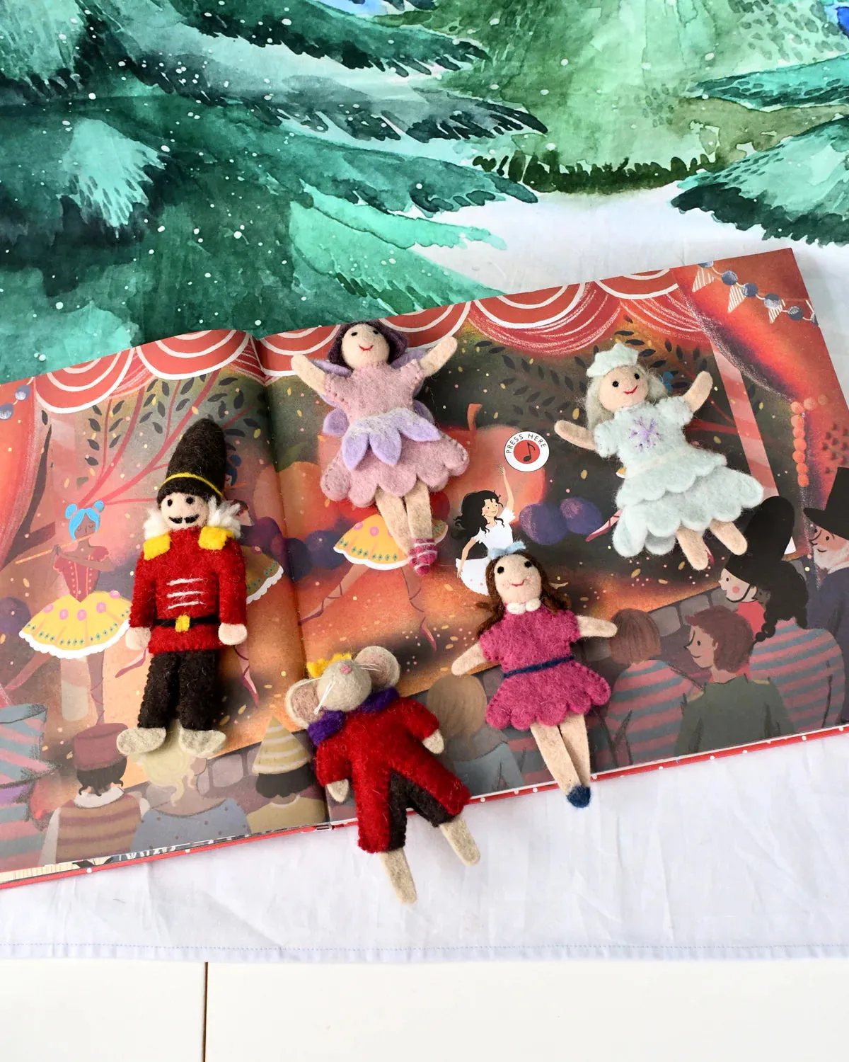 TARA TREASURES NUTCRACKER & MOUSE KING FINGER PUPPET SET