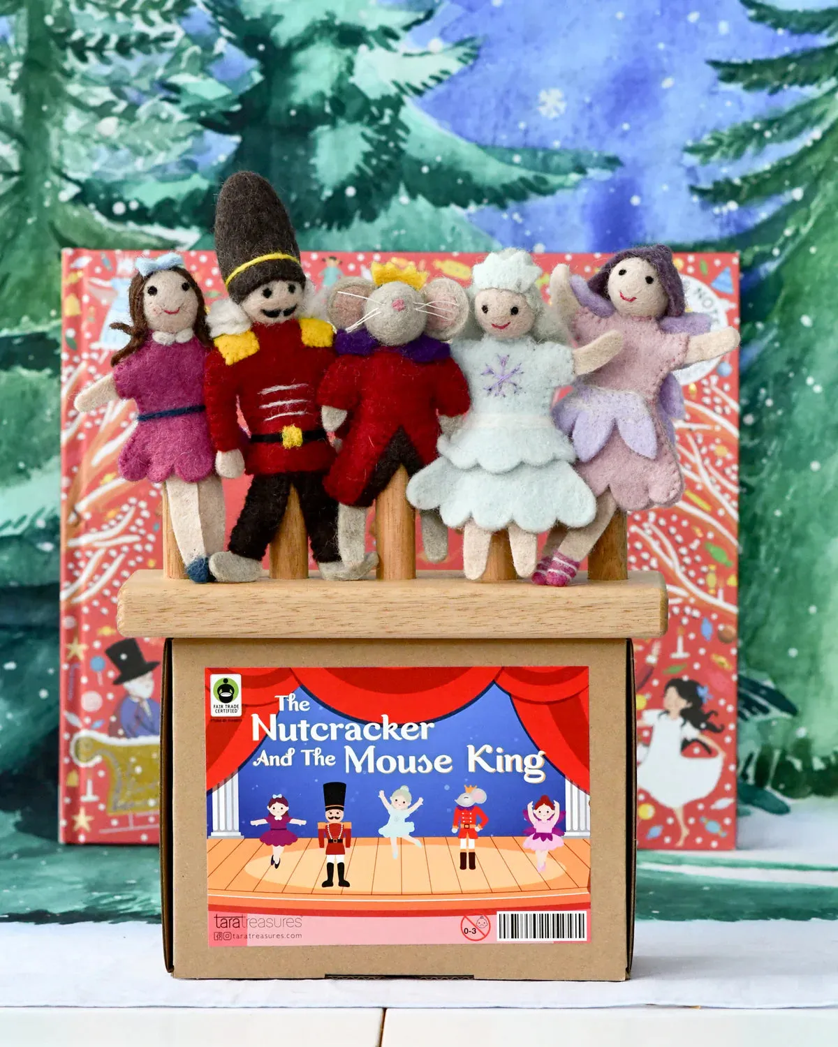 TARA TREASURES NUTCRACKER & MOUSE KING FINGER PUPPET SET