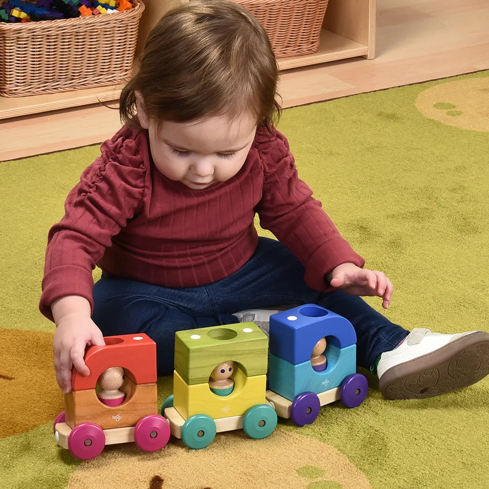 Tegu Magnetic Tram |12-Piece Set for Creative Play