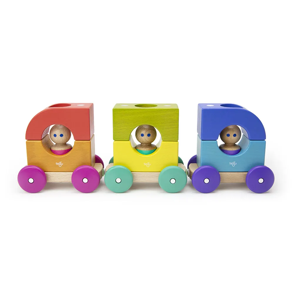 Tegu Magnetic Tram |12-Piece Set for Creative Play