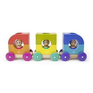 Tegu Magnetic Tram |12-Piece Set for Creative Play
