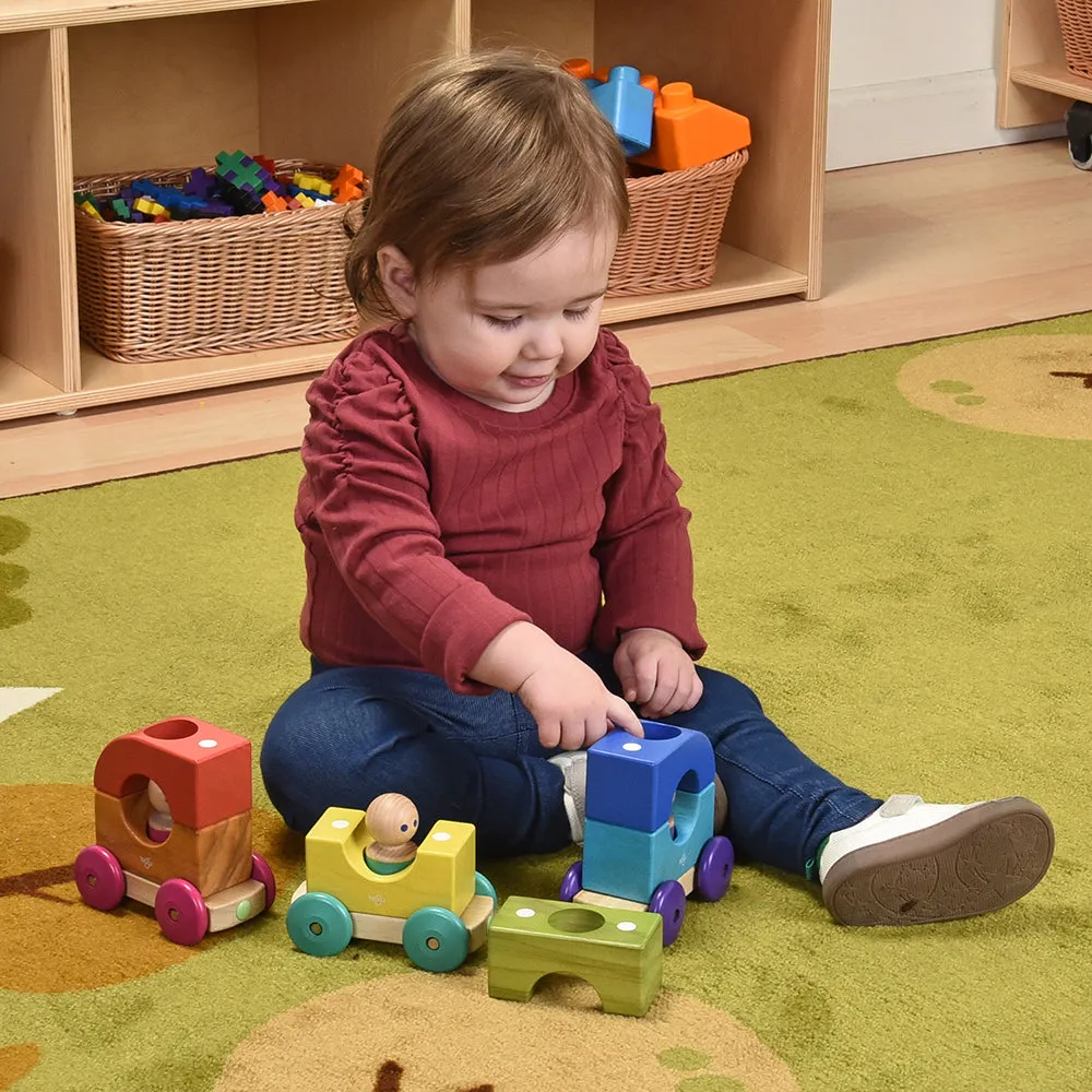 Tegu Magnetic Tram |12-Piece Set for Creative Play
