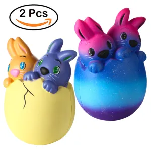 THINKMAX 2pcs Kawaii Soft Scented Squishies Jumbo Stress Relief Squeeze Toy