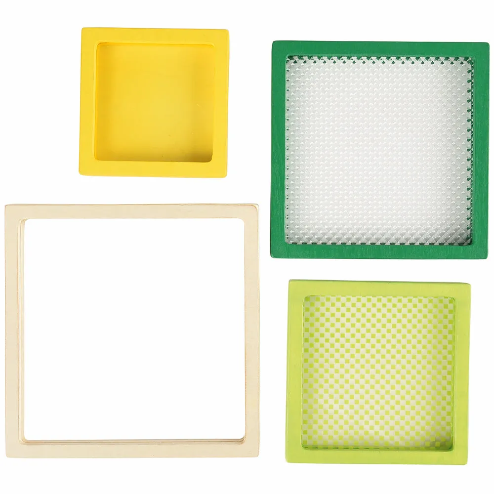 Wooden Geometric Nesting Window Blocks