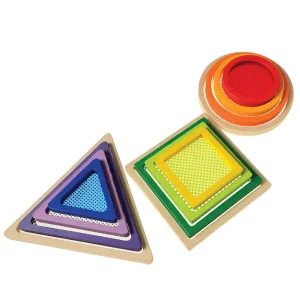 Wooden Geometric Nesting Window Blocks