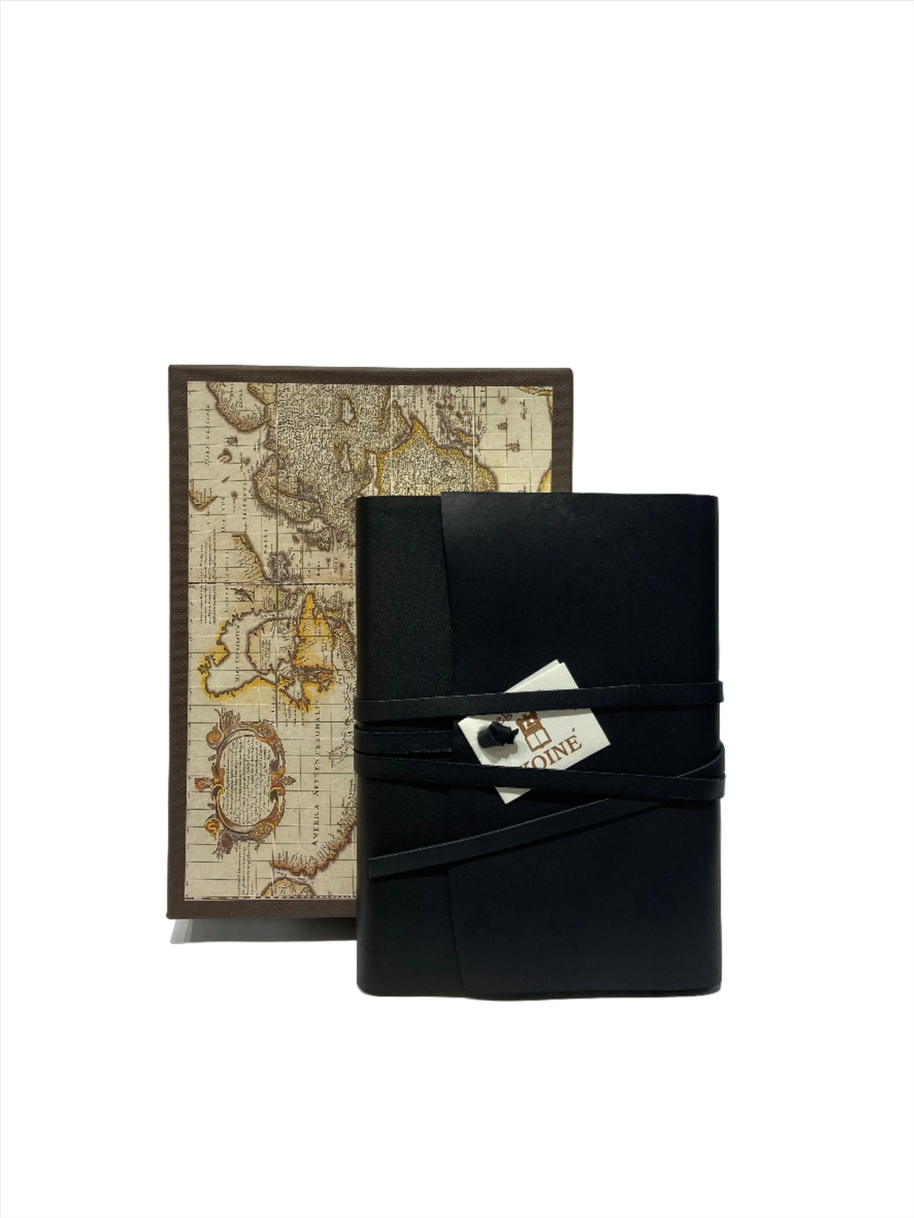 Wrap Leather Journal Medioevalis Black Medium