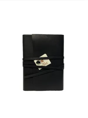 Wrap Leather Journal Medioevalis Black Medium